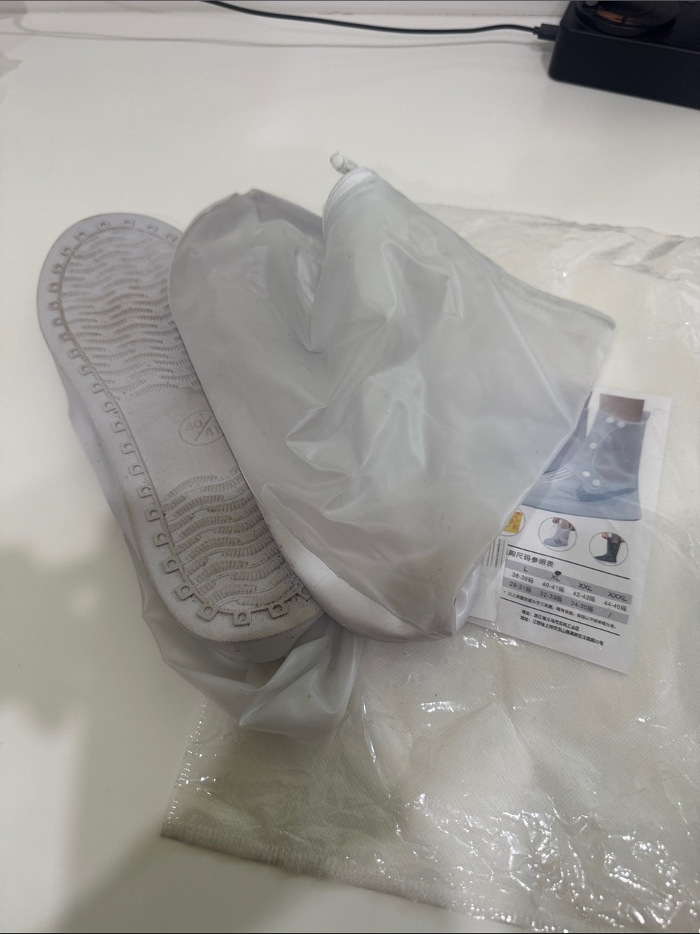 Waterproof White Shoe Covers - Reusable Slip-On Protection